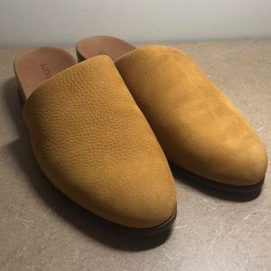 Lucky Brand Women’s Size 7 Leather Suede Slip On Flat Mules